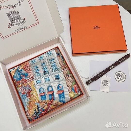 Платок женский hermes шелк