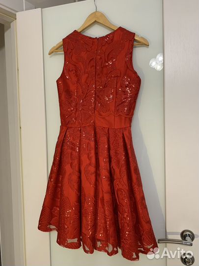 Платье женское красное 44