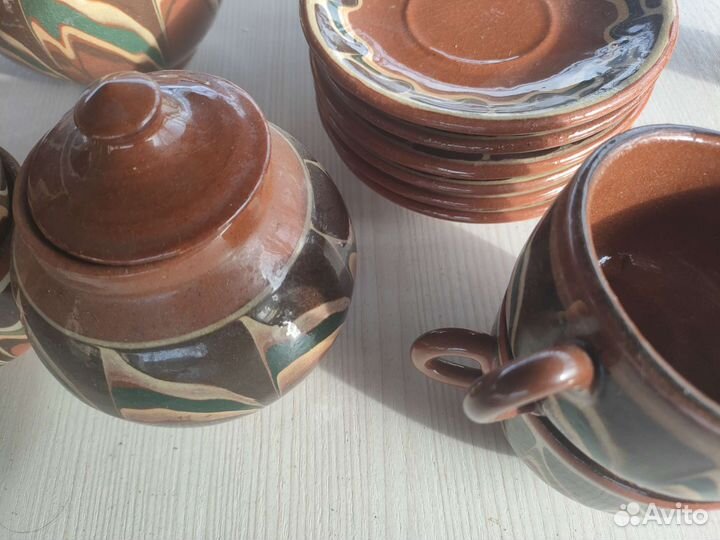 Чайный сервиз глиняный новый Болгария