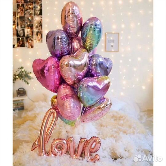 Шарики сердца с доставкой 24/7