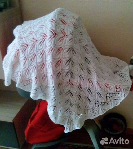 Плед вязаный хлопковый для маленьких