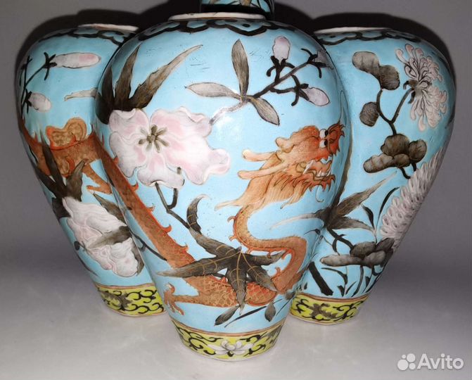 Китайская ваза, Китай XIX век, фарфор, Цяньлун