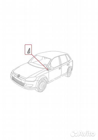 Наружная накладка зеркала левая Volkswagen Polo