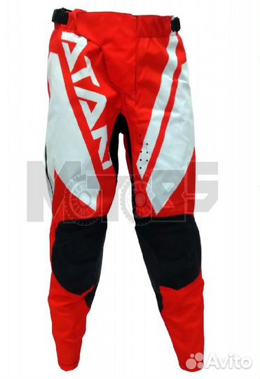 Ataki Impact мотоштаны, красно-белый