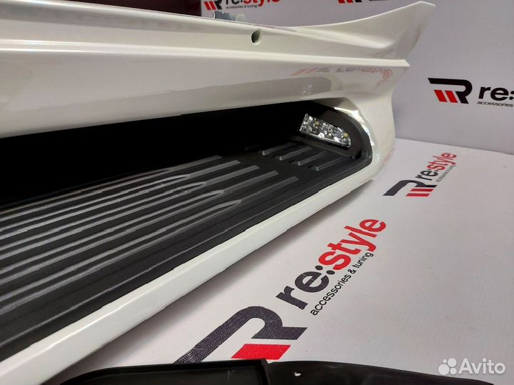 Подножки Toyota Land Cruiser Prado 150 Белые