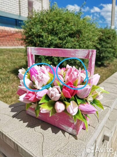 Силиконовая моно форма на 3 тюльпана