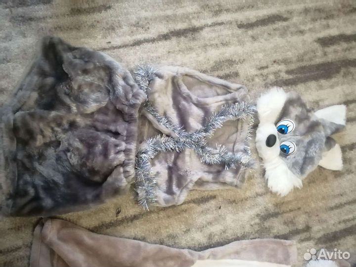 Новогодний костюм зайчика и снеговика