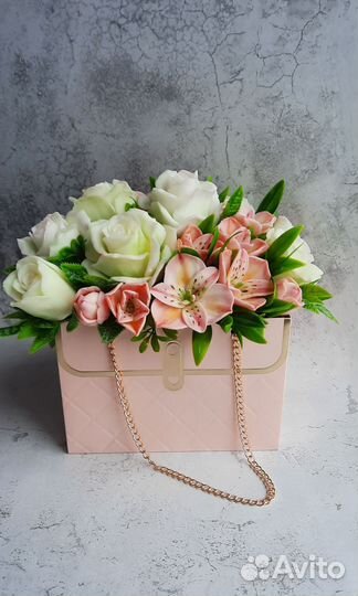 Букет цветов из мыла, цветы из мыла