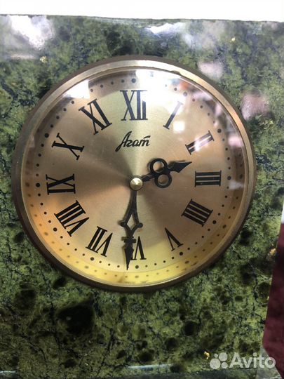 Часы Агат настольные Натуральный камень