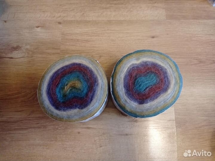 Пряжа для вязания секционного крашения