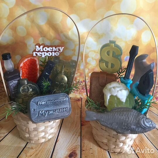 Мужской букет из мыла