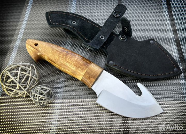 Охотничий нож Скиннер с крючком сталь Х12мф