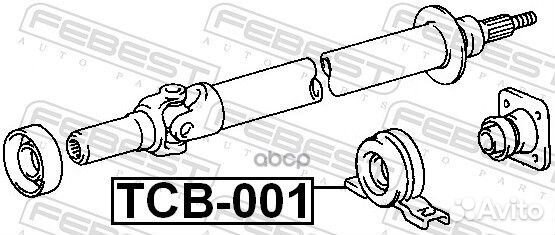 Подшипник подвесной карданного вала TCB-001 Febest