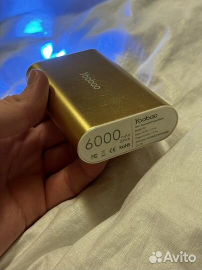 Повербанк тнт 6000mah с фонариком powerbank