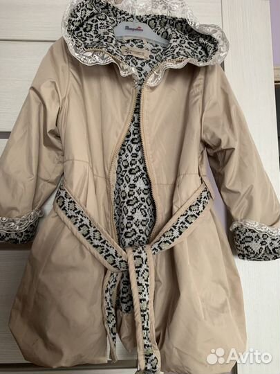 Плащ с утеплённой подкладкой на девочку р. 116