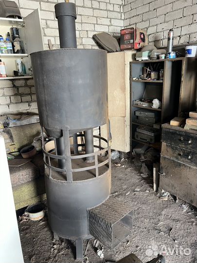 Печь для бани с баком
