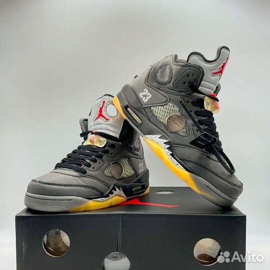 Кроссовки nike air jordan 5 off white