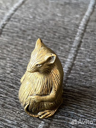 Крыса латунь фигурка миниатюра