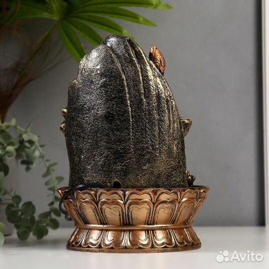 Фонтан настольный от сети, подсветка 'Ганеша у ска