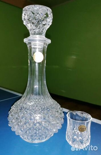 Графин штоф с рюмками новый хрусталь Франция
