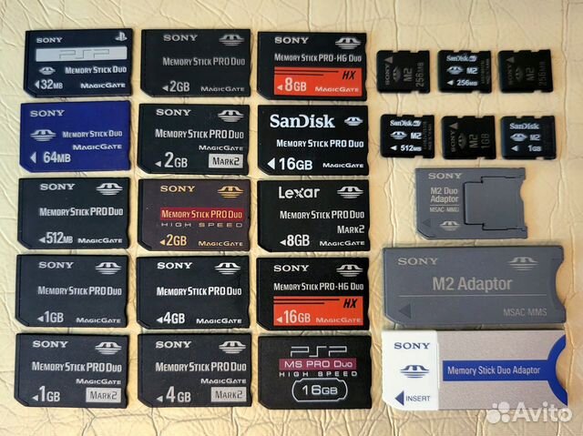 Sony Memory Stick - карты, адаптеры и картридеры