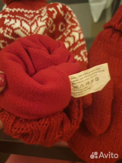 Шапка с рукавицами