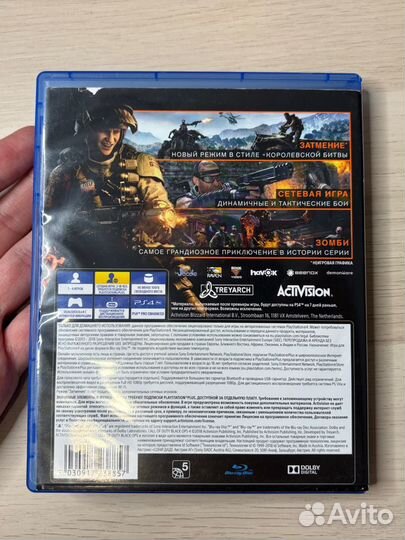 Диск call of duty black ops 4 ps4