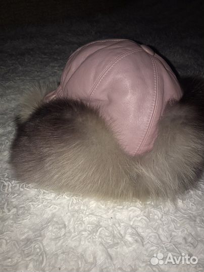 Шапка ушанка натуральный мех женская