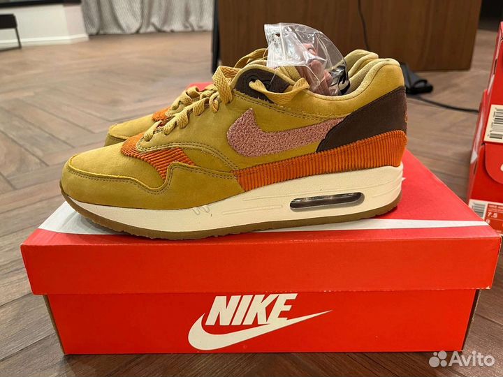 Nike Air Max 1 Crepe Wheat Gold Rust Pink