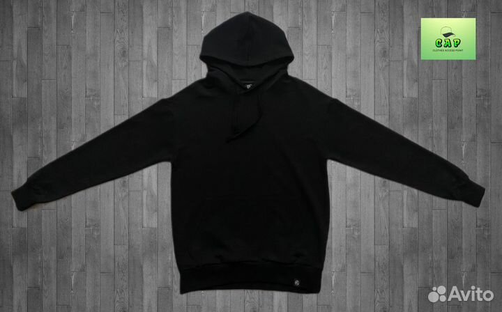 Худи черное однотонное