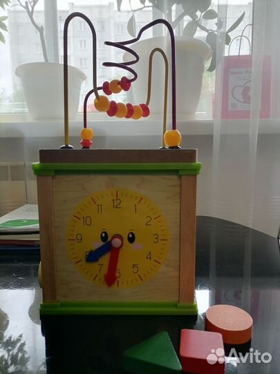 Развивающий деревянный куб