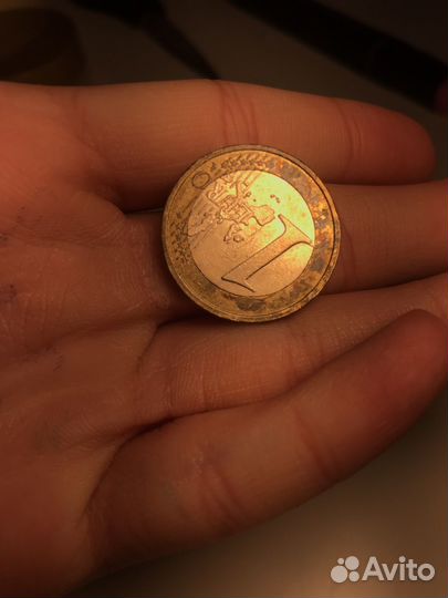 1 евро монета