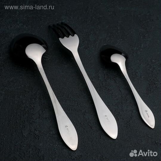 Набор столовых приборов «Волна», 18 предметов, кар