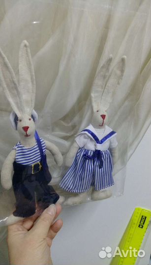 Авторские льняные зайцы ручной работы