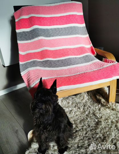 Плед вязаный ручная работа