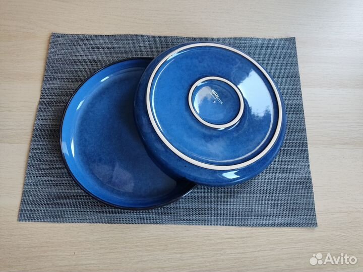 Тарелки Homeclub Indigo 25см, кружки