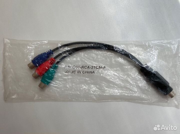 Кабель адаптер G01-RCA-21CM-F, 3RCA - 7-pin