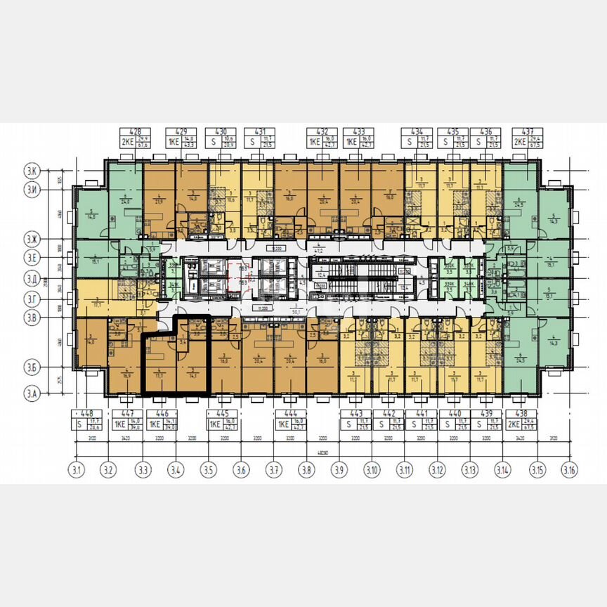 1-к. квартира, 39 м², 5/24 эт.