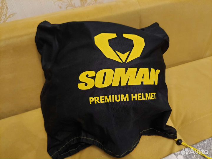 Мотошлем Soman-премиум,модул 3XL-4XL,63-64-66-68cm