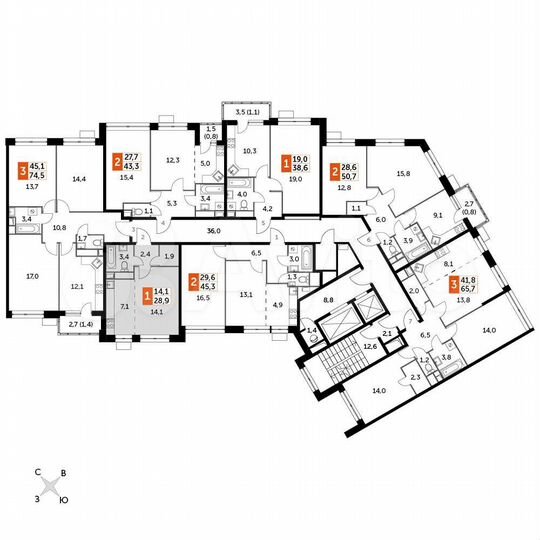 Квартира-студия, 28,9 м², 9/22 эт.