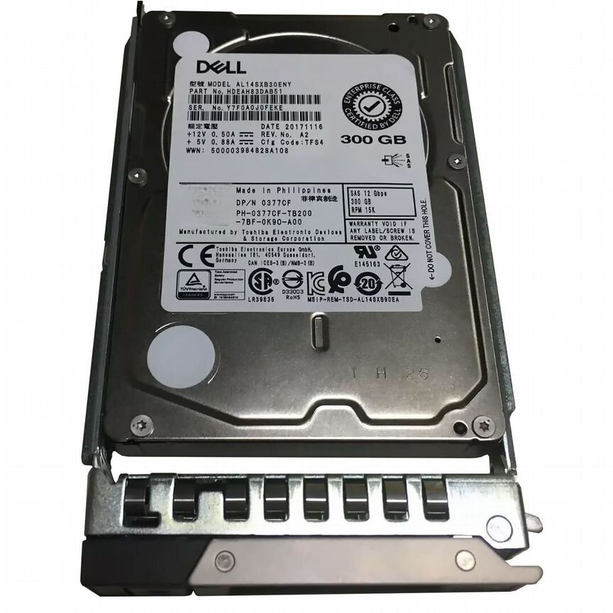 [377CF] Жесткий Диск Dell 300gb Sas 2,5" 377cf