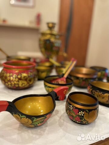 Продам набор посуда Хохлома