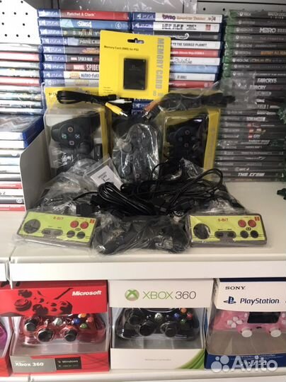 Джойстики PS 1;2;3;4.Sega 16бит;Dendy 8бит.Кабеля