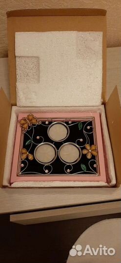 Подсвечник деревянный на 3 свечи