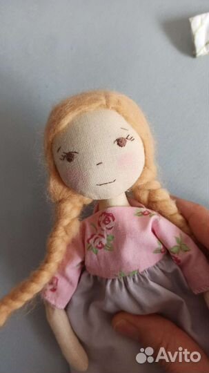 Текстильная кукла тильда с одеждой