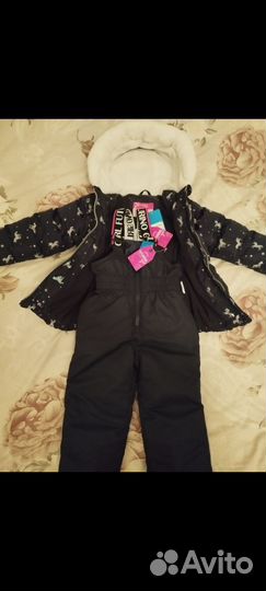 Куртка и полукомбинезон для девочки 98 новый