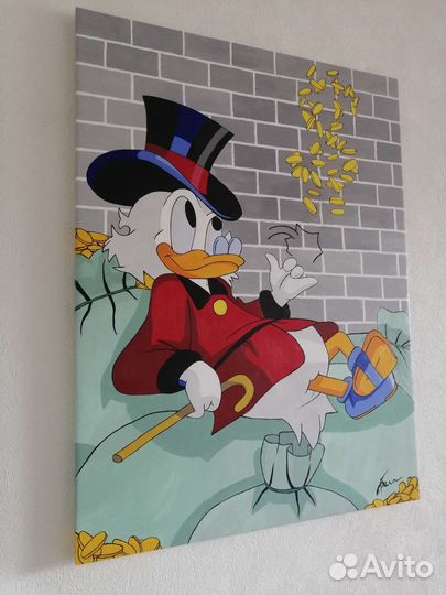 Картина Скрудж макдак на холсте
