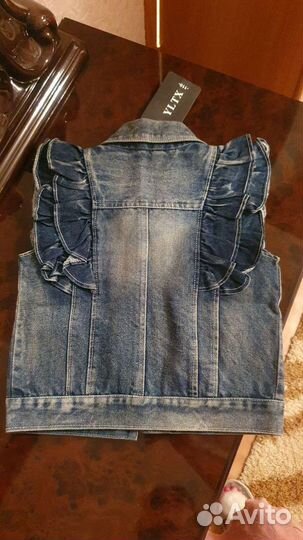 Жилет джинсовый для девочки 122