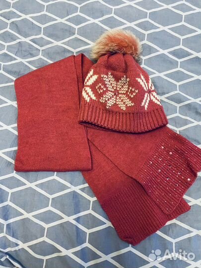 Комплект шапка, шарф
