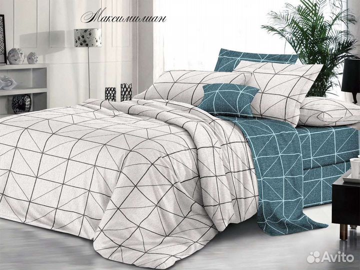 Постельное белье 2 двуспальное, поплин 100 хлопок